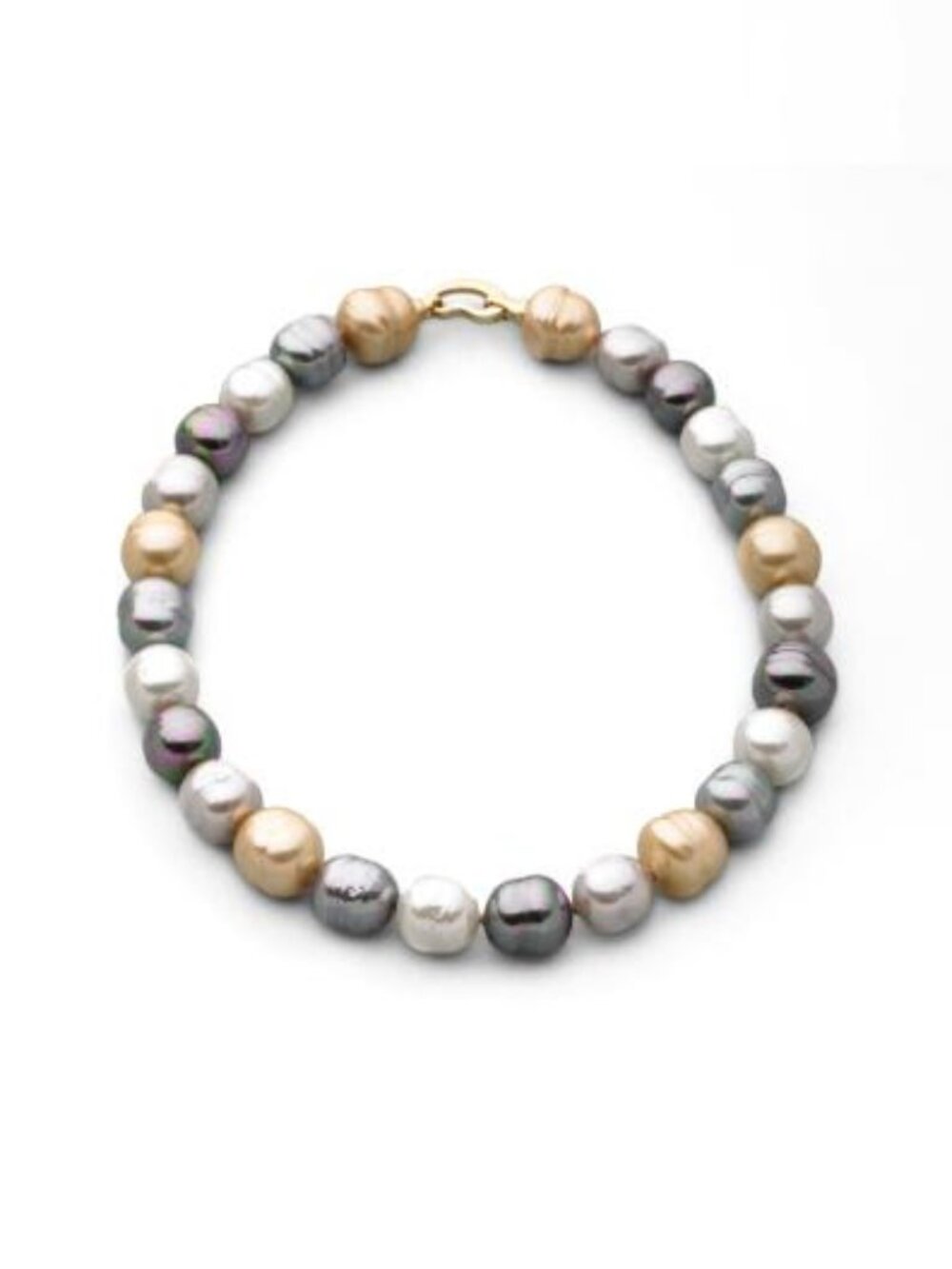 STUNNING! Majorica 17" - 14MM Multicolor Baroque Pearl Necklace